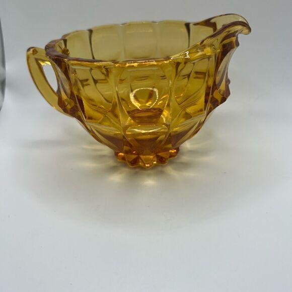 Fenton Valencia Amber Creamer Glass Vintage Glass - Picture 2 of 10